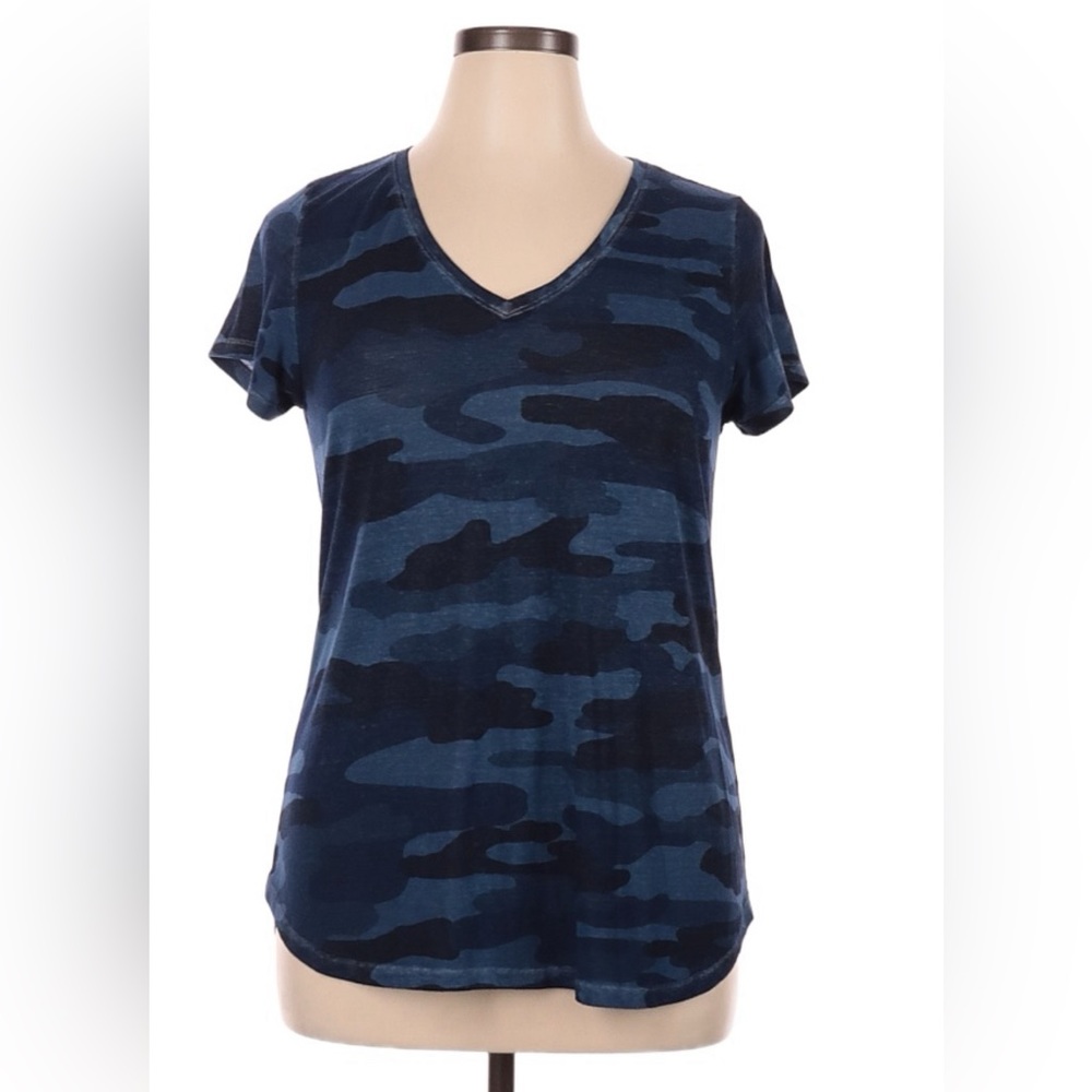 Lucky Brand Blue Chamo Top